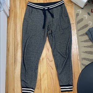 rue21 gray striped sweatpants/joggers